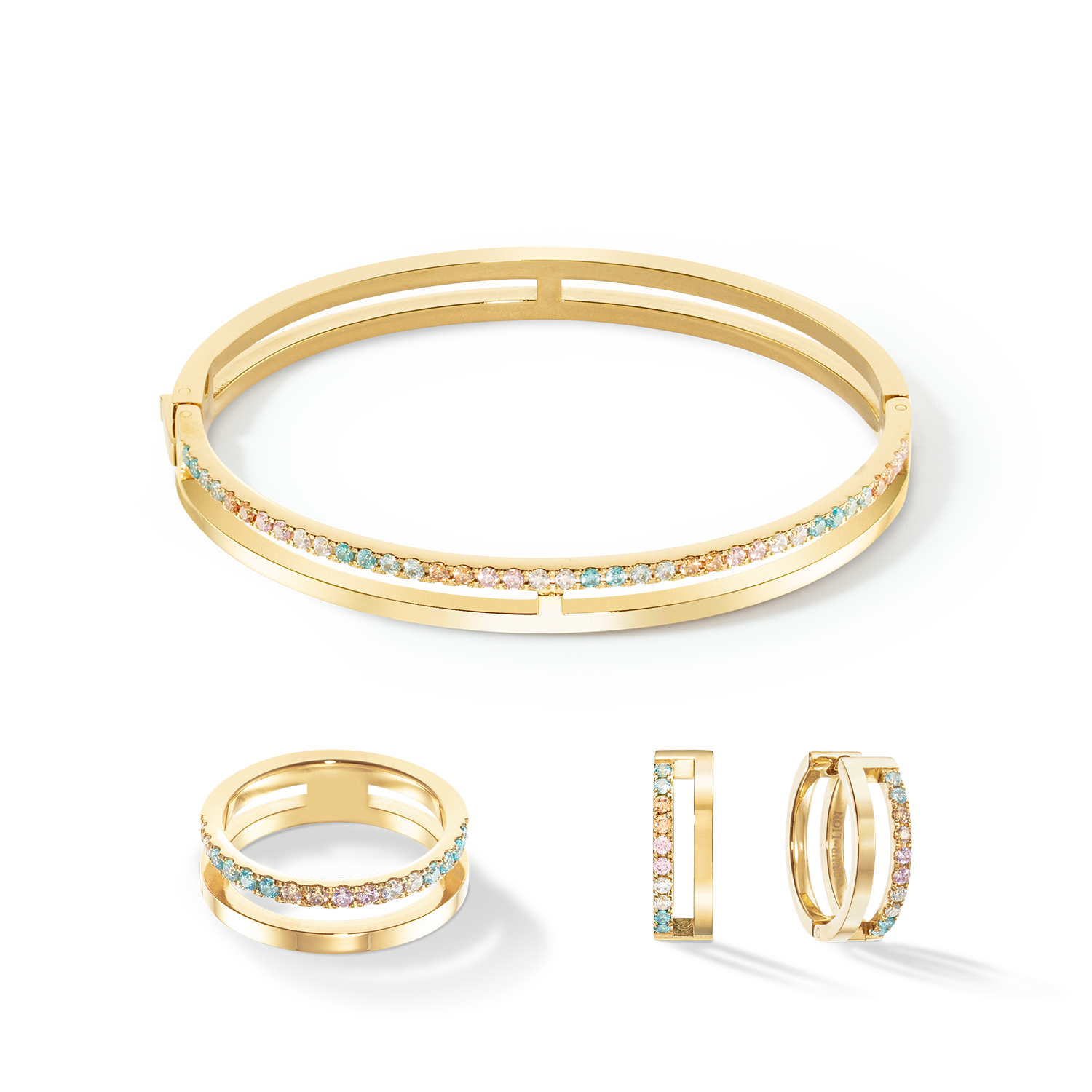 Eternal Unity Bangle gold-multicolour pastel