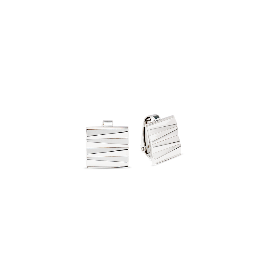 Earclips Square Wave Silber