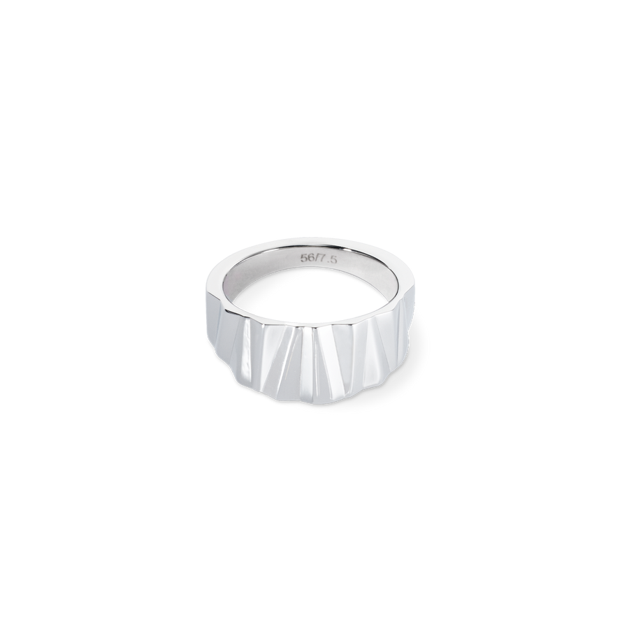 Ring Classic Wave Silber