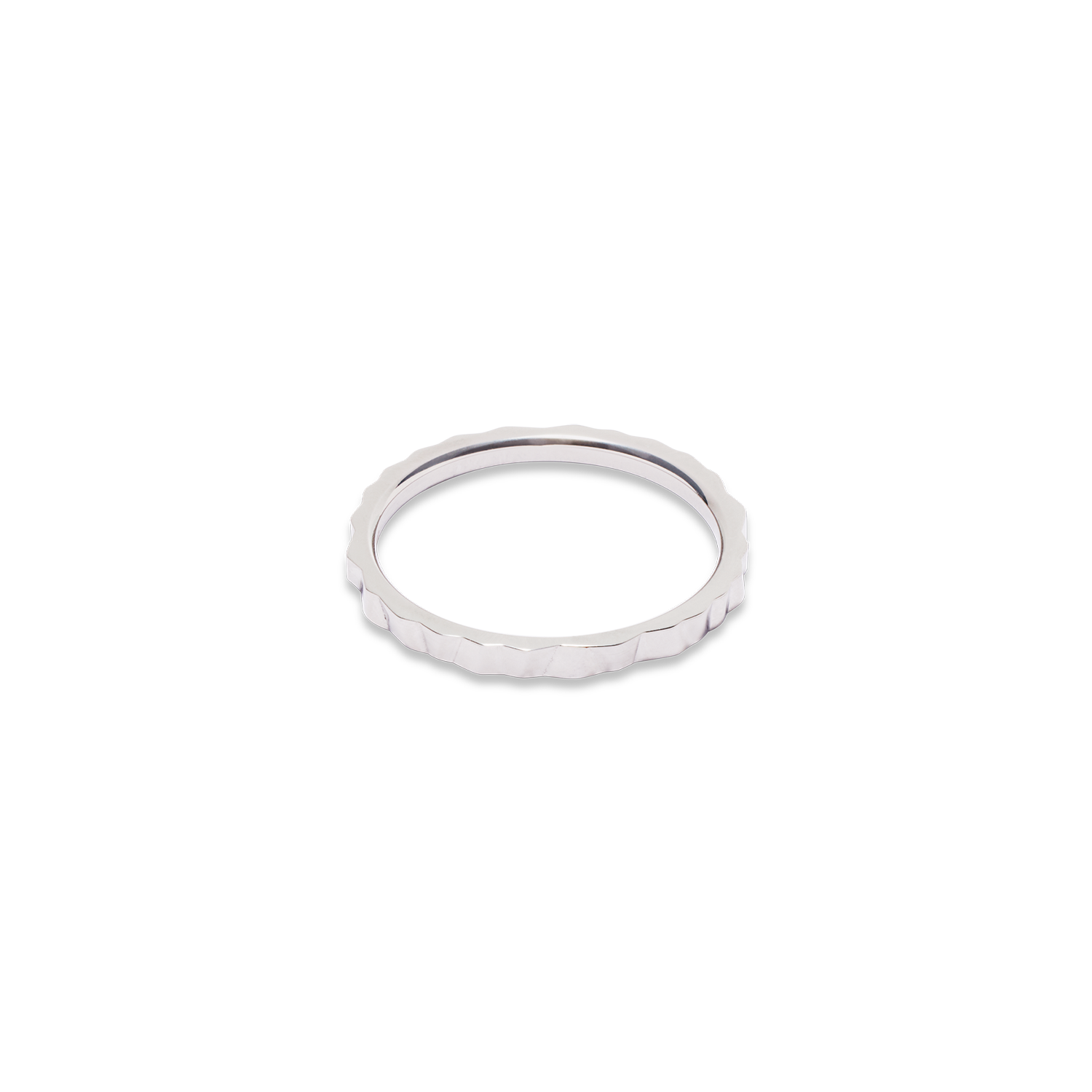 Ring Slim Wave Silber