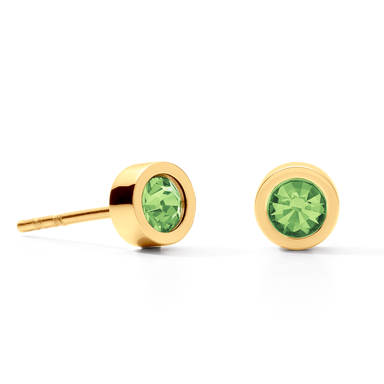 Earrings Sparkling Dot gold green