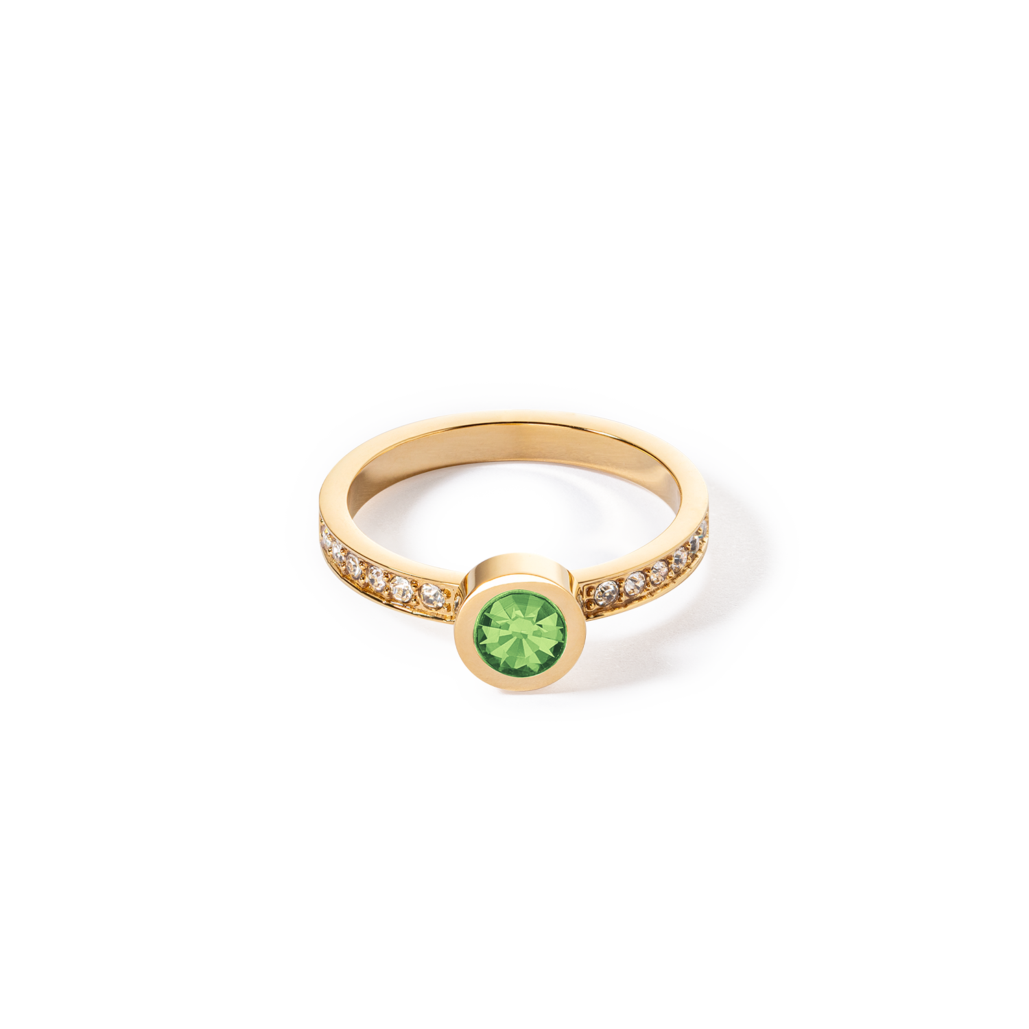 Sparkling Dots ring gold green