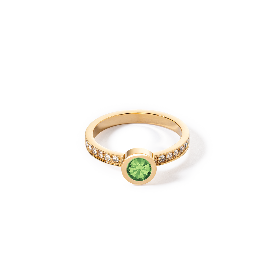 Sparkling Dots ring gold green