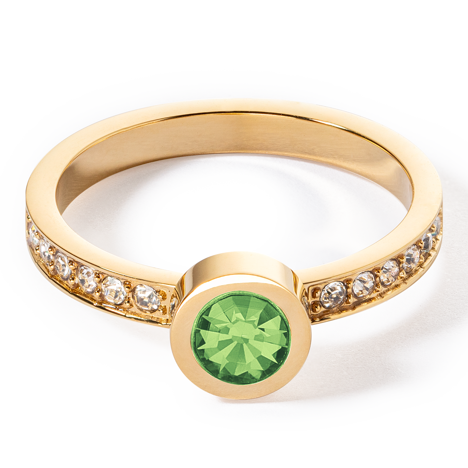 Sparkling Dots ring gold green