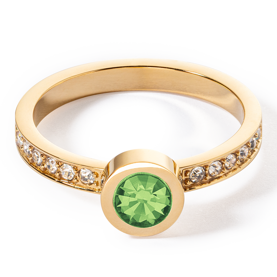 Sparkling Dots ring gold green