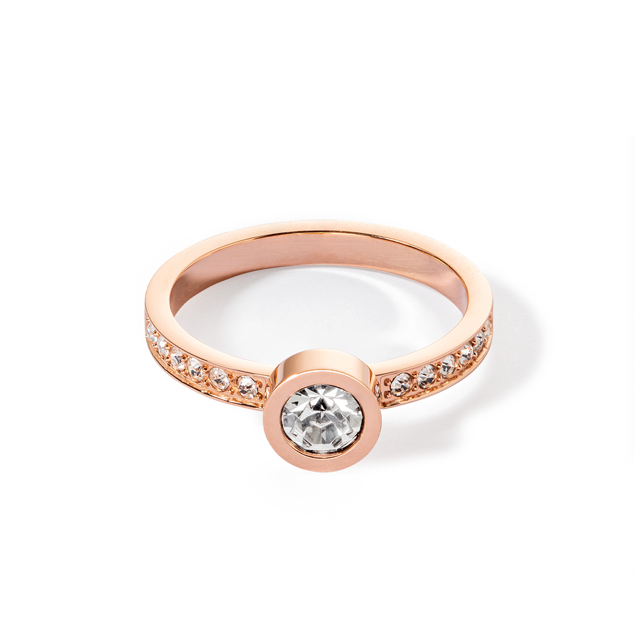 Sparkling Dots ring rose gold crystal