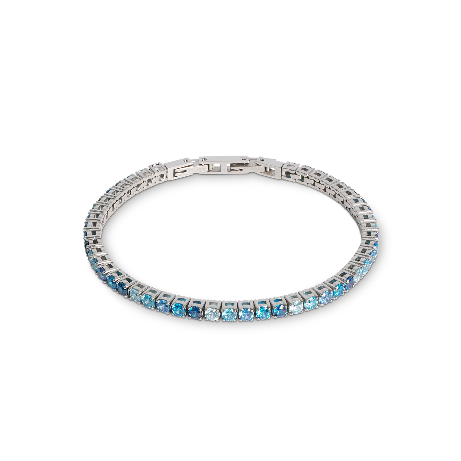 Tennis bracelet silver-blue