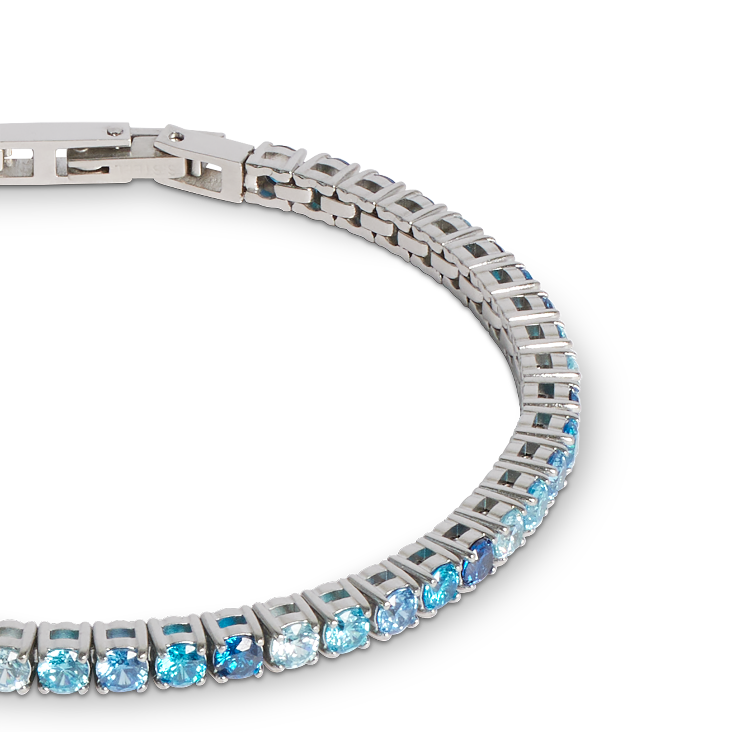 Tennis bracelet silver-blue