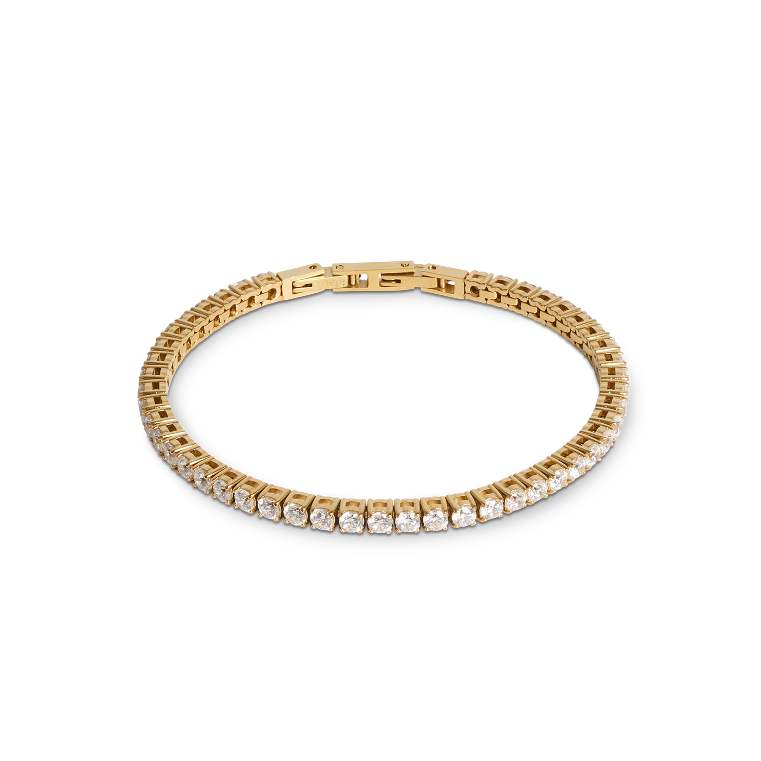 Tennis bracelet gold-crystal