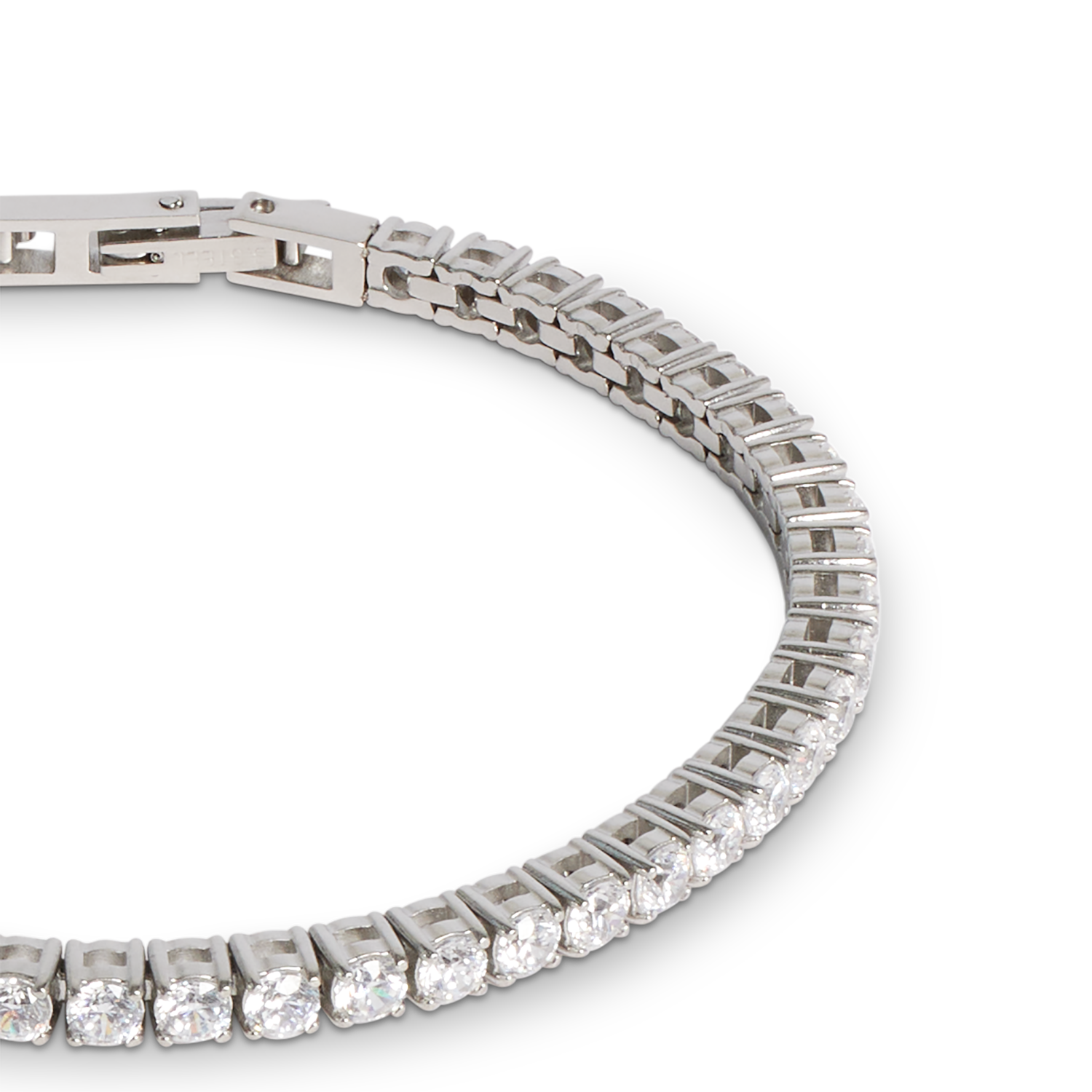 Tennis bracelet silver-crystal