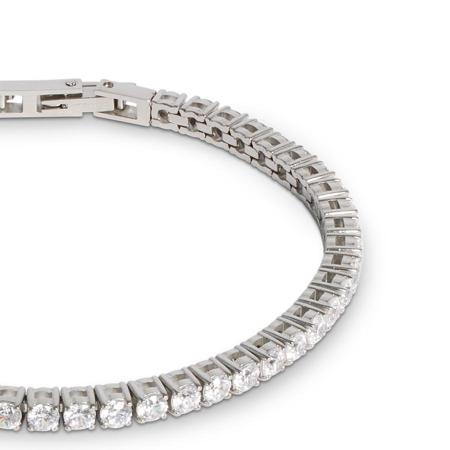 Tennis bracelet silver-crystal