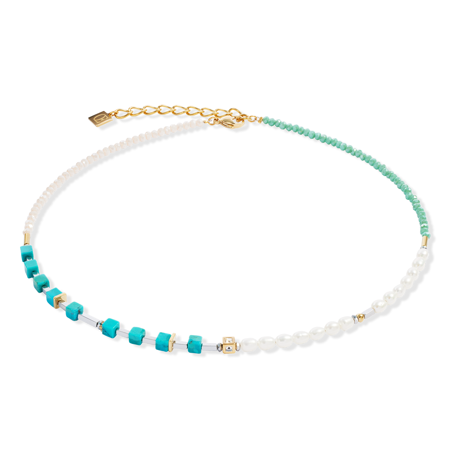 Necklace Princess Fusion Pearls turquoise