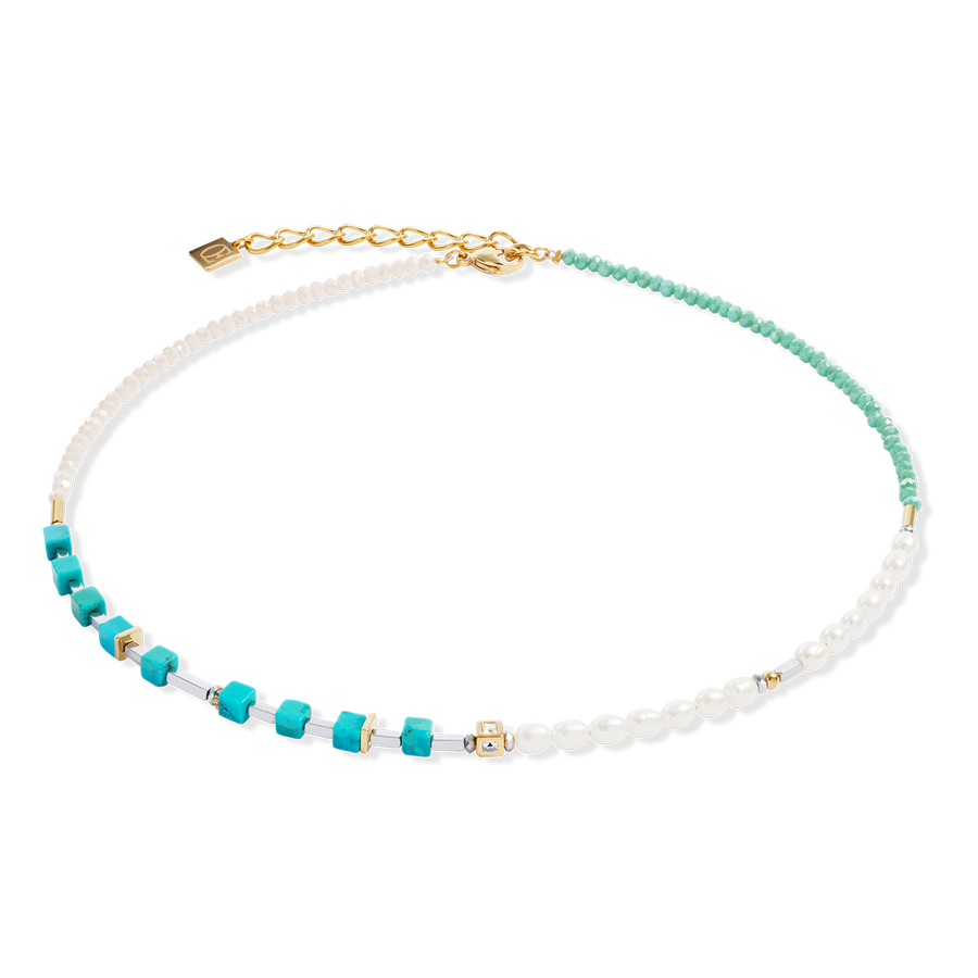 Necklace Princess Fusion Pearls turquoise