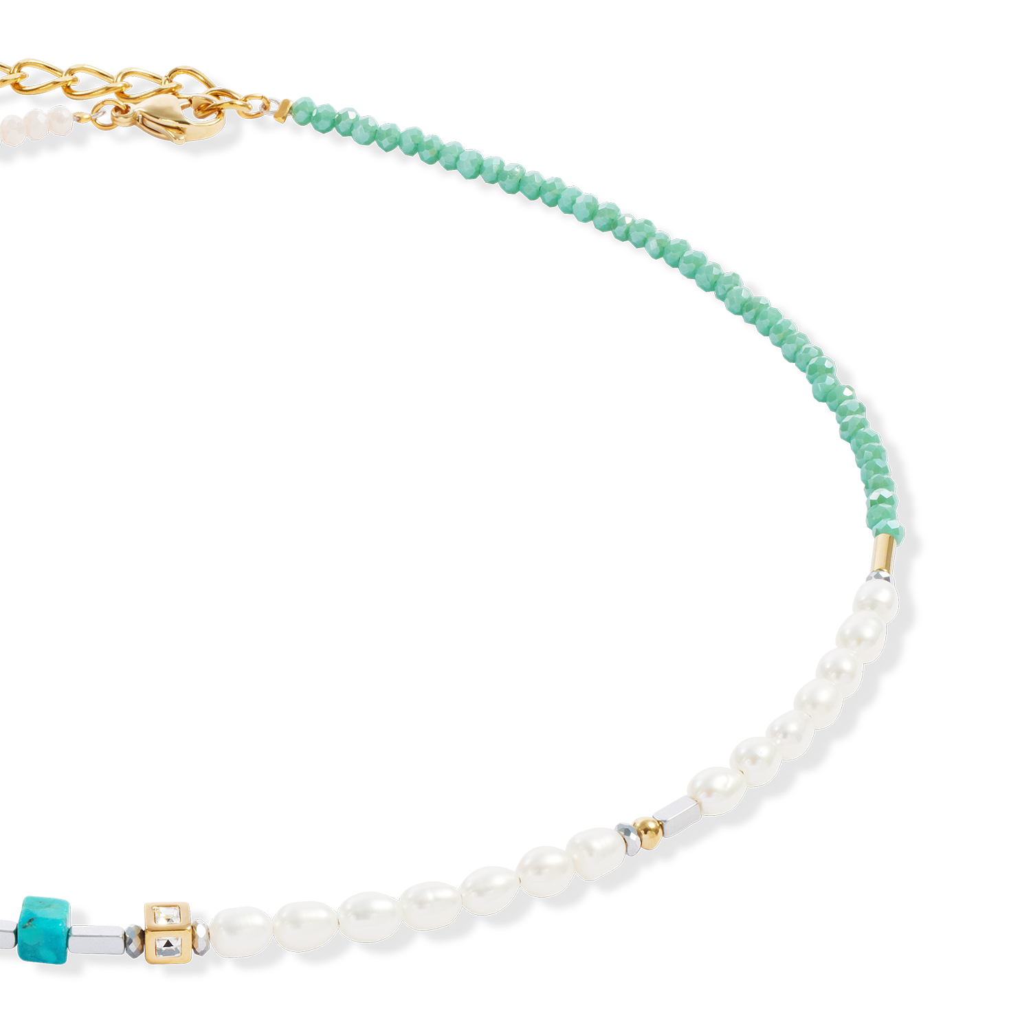 Necklace Princess Fusion Pearls turquoise