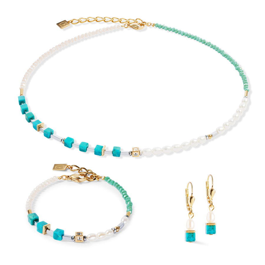 Necklace Princess Fusion Pearls turquoise