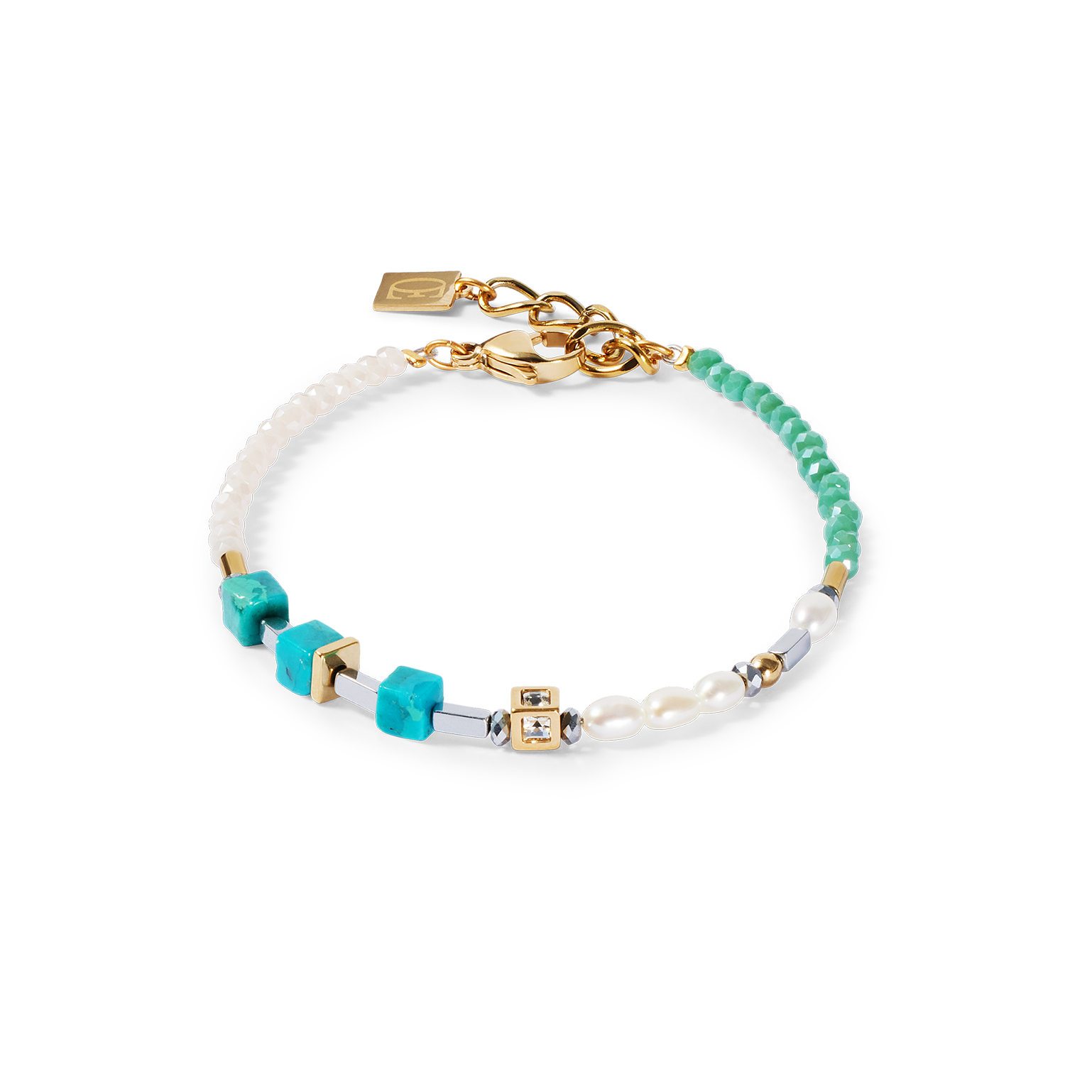 Bracelet Princess Fusion Pearls turquoise