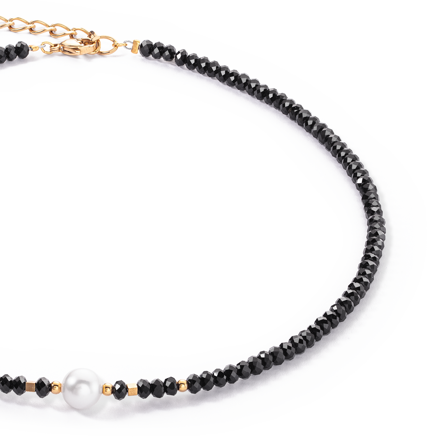 Mystic Pearl necklace gold-black