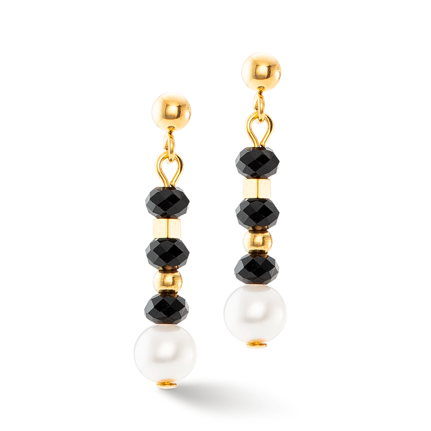 Mystic Pearl earrings gold-black