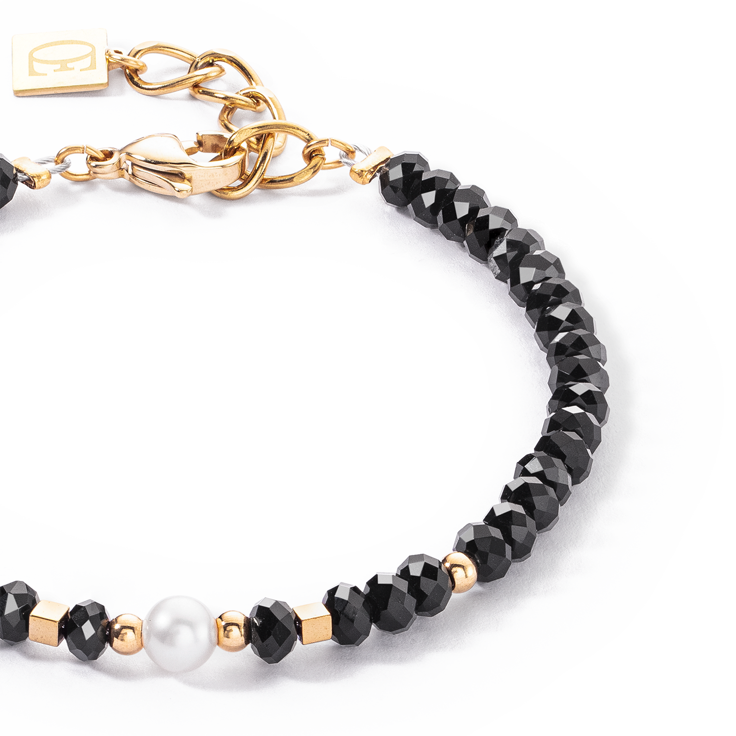 Mystic Pearl bracelet gold-black