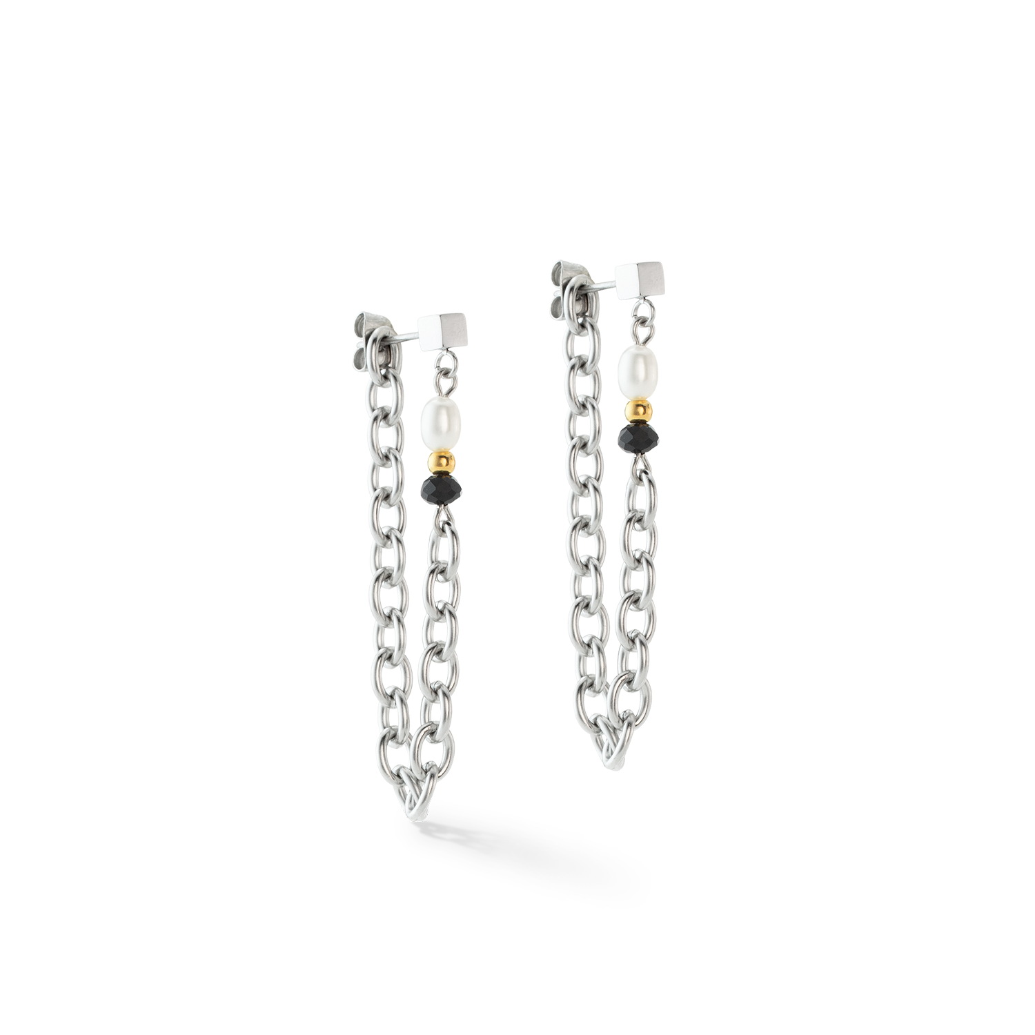 Art Deco Elegance earrings bicolour