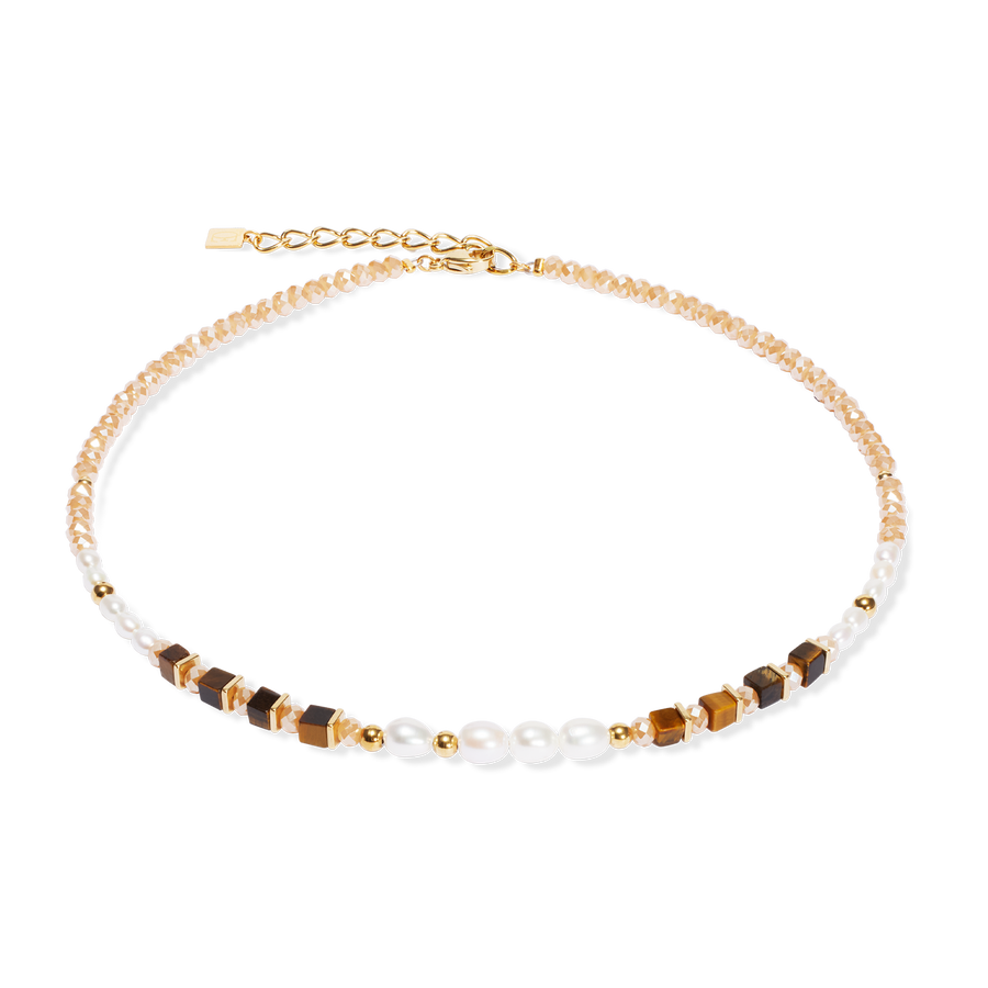 Necklace Cosmic Pearls deep gold