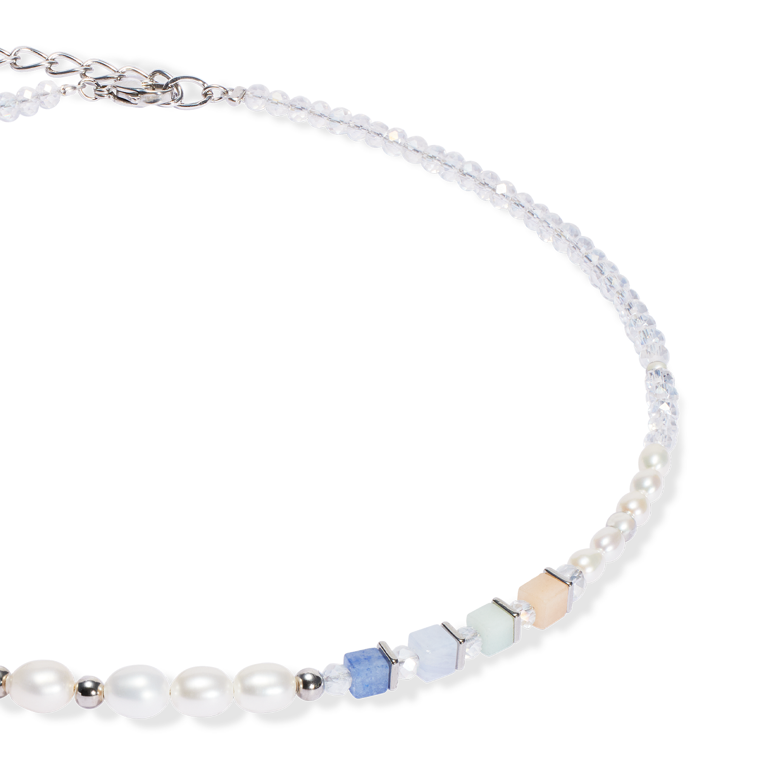 Necklace Cosmic Pearls soft silver