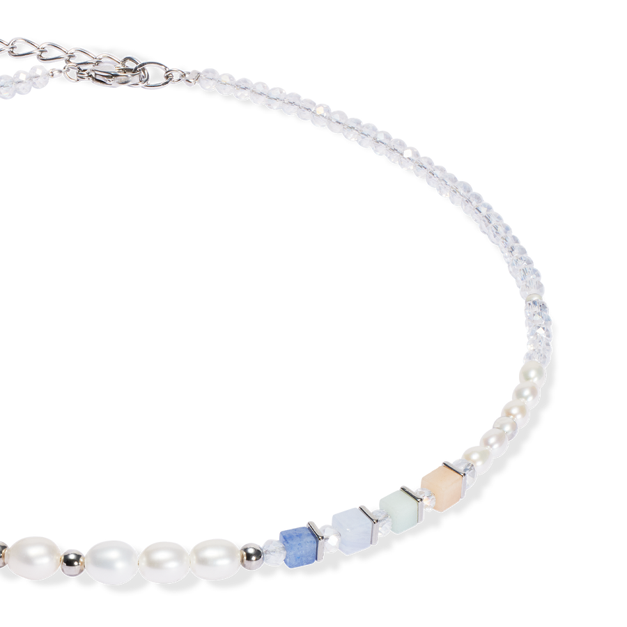 Necklace Cosmic Pearls soft silver