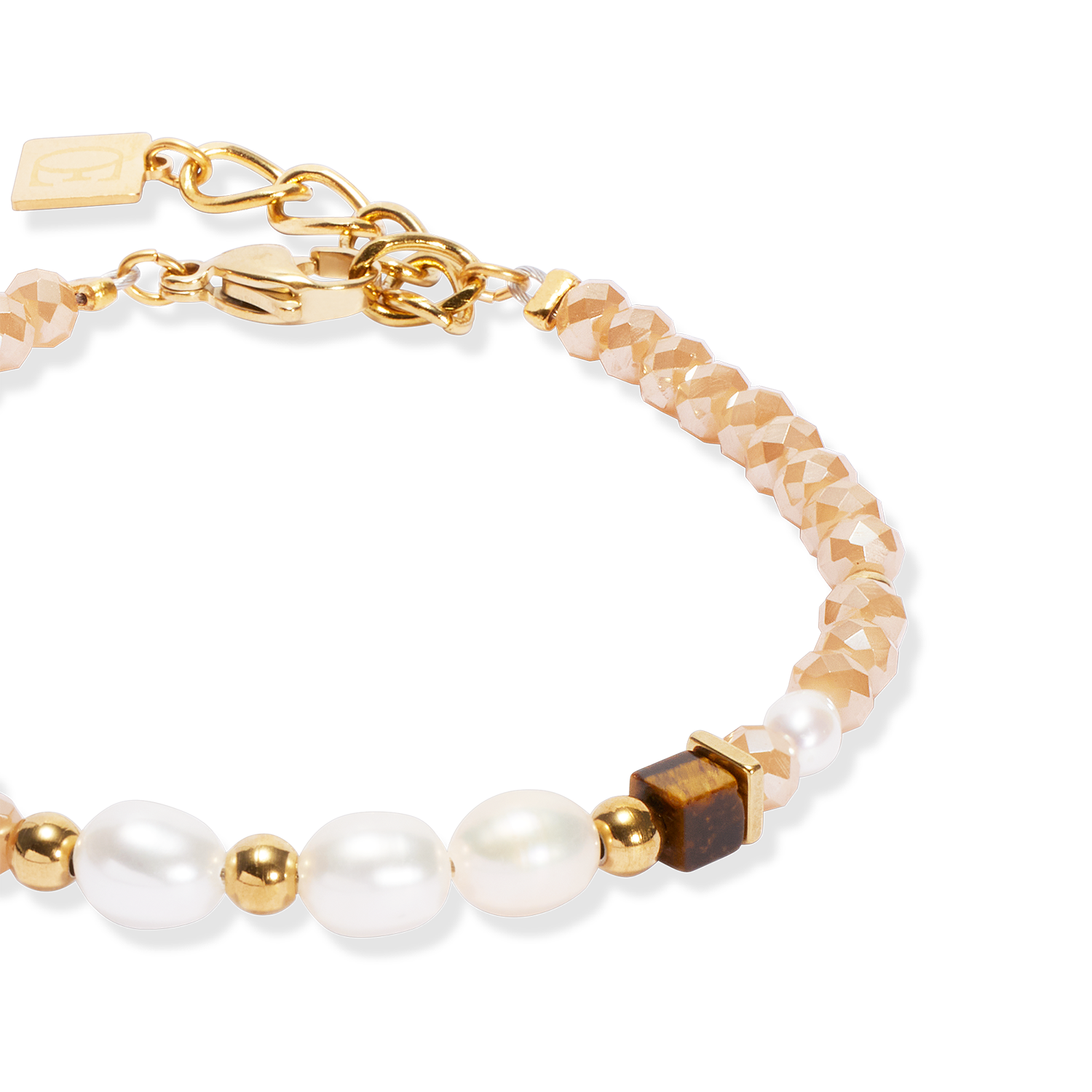 Bracelet Cosmic Pearls deep gold