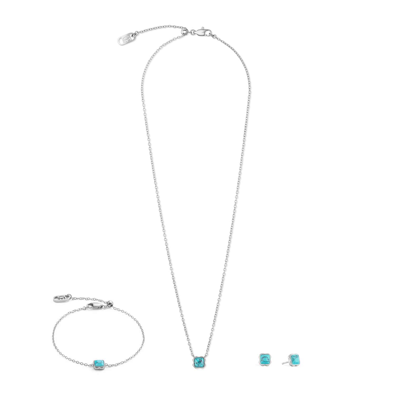 Birthstone December Necklace Turquoise Silver