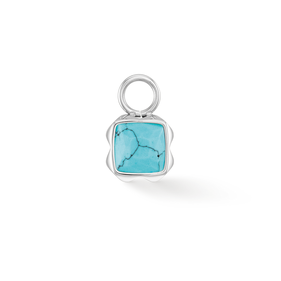 Birthstone December Charm Turquoise Silver