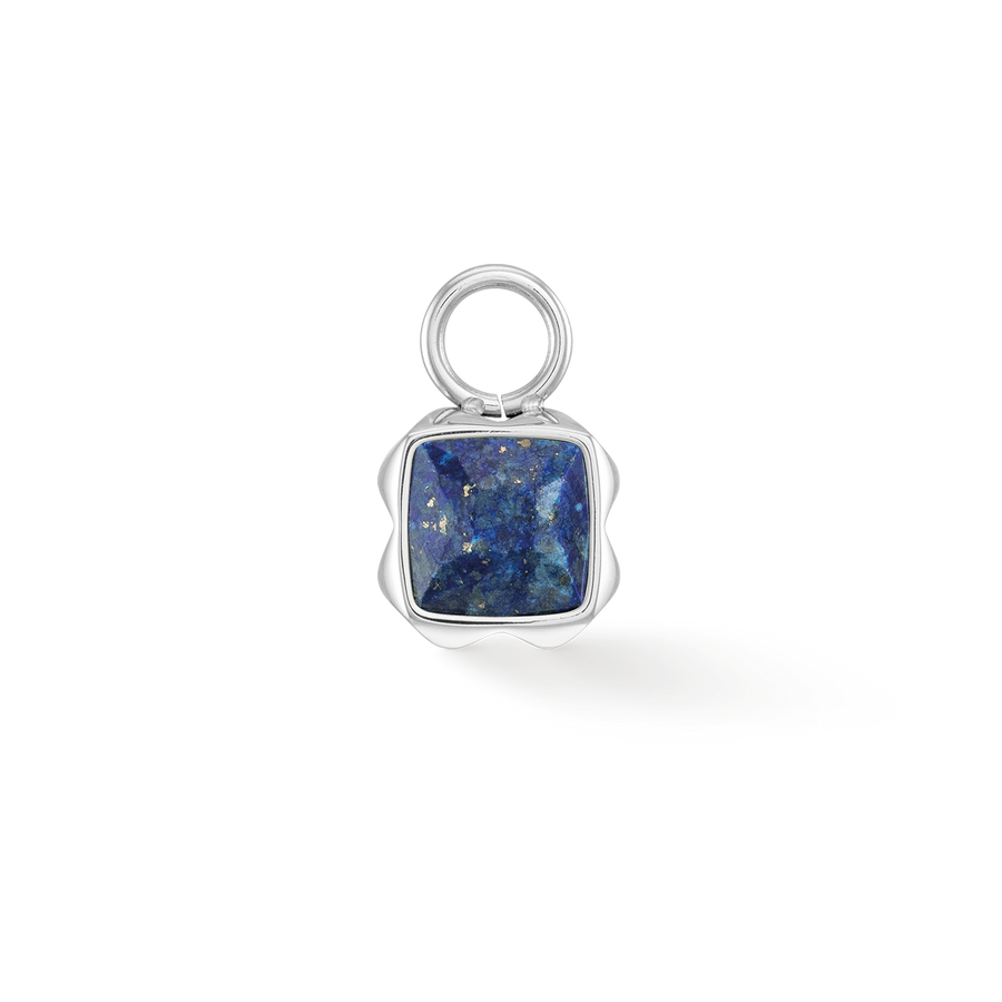 Birthstone September Charm Lapis Lazuli Silver