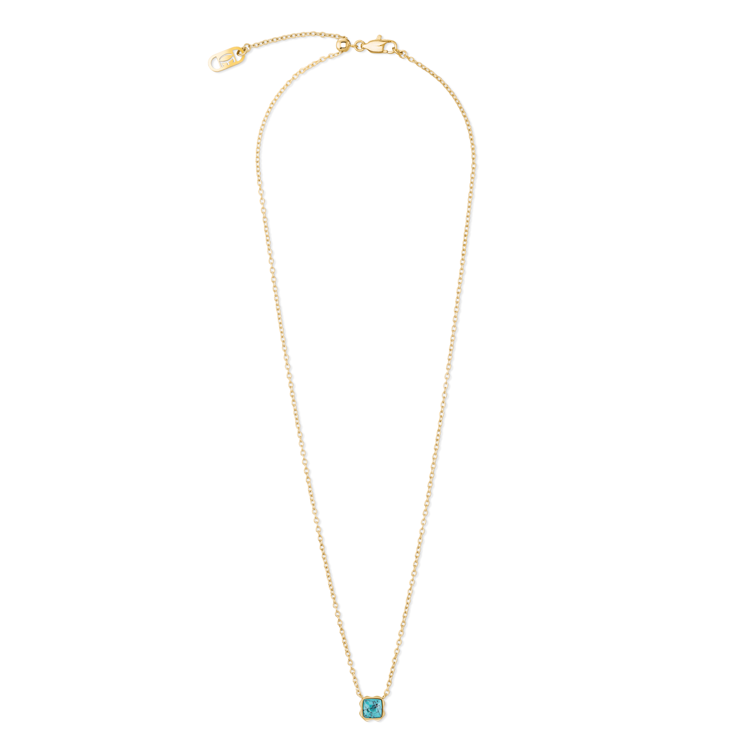 Birthstone December Necklace Turquoise Gold