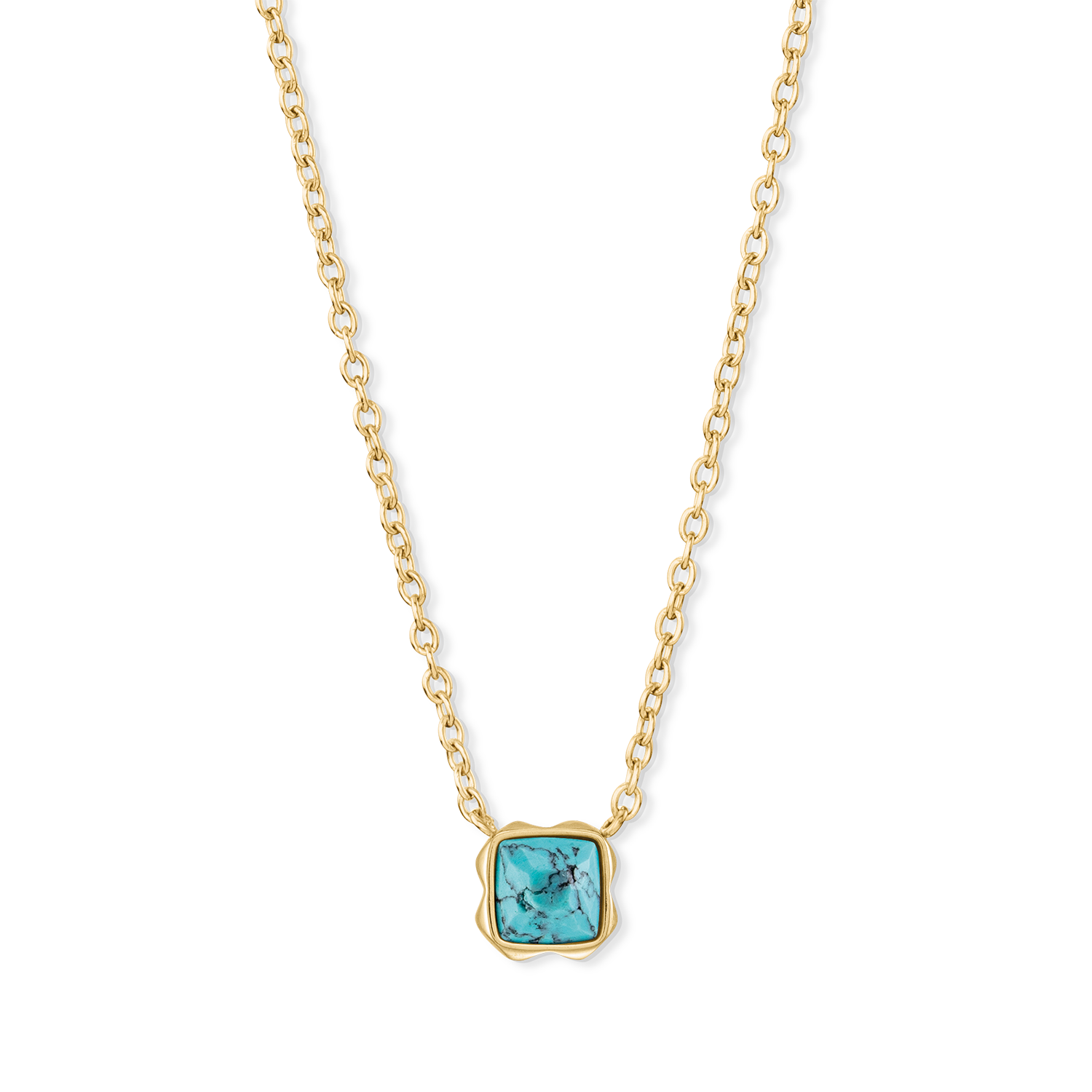 Birthstone December Necklace Turquoise Gold