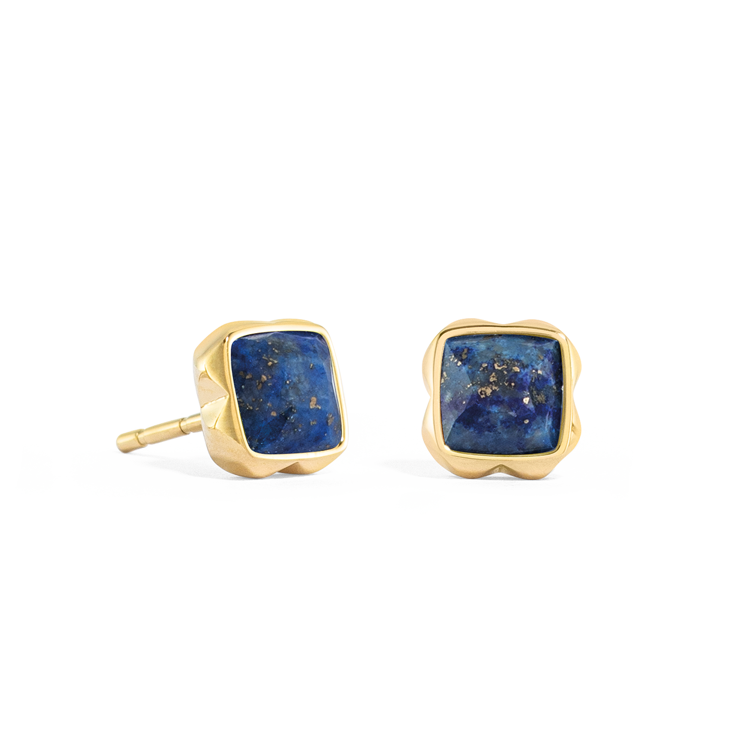 Birthstone September Earrings Lapis Lazuli Gold