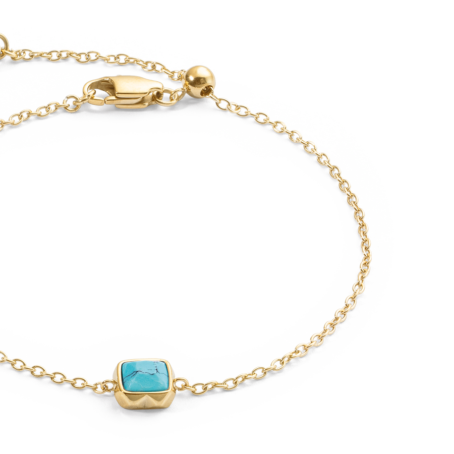 Birthstone December Bracelet Turquoise Gold
