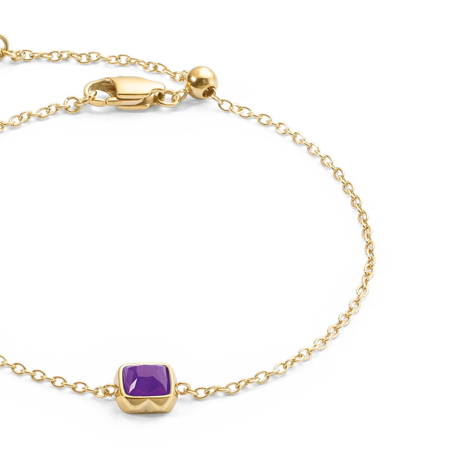 Birthstone February Bracelet Sugilite Gold