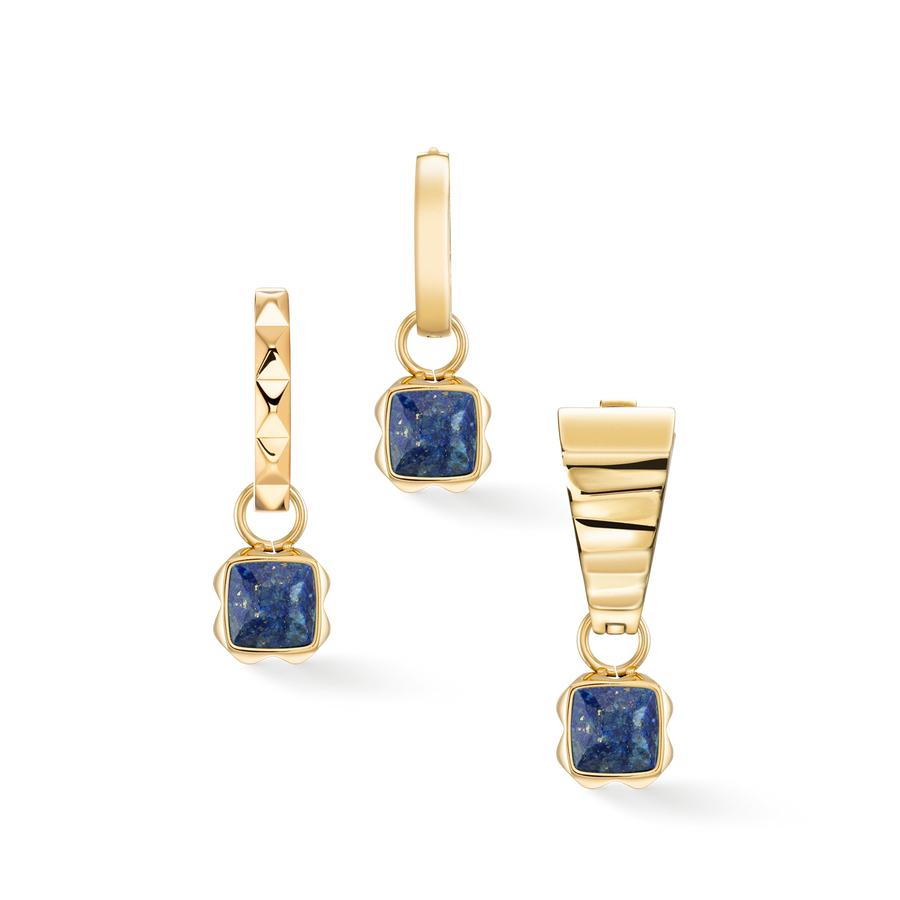 Birthstone September Charm Lapis Lazuli Gold