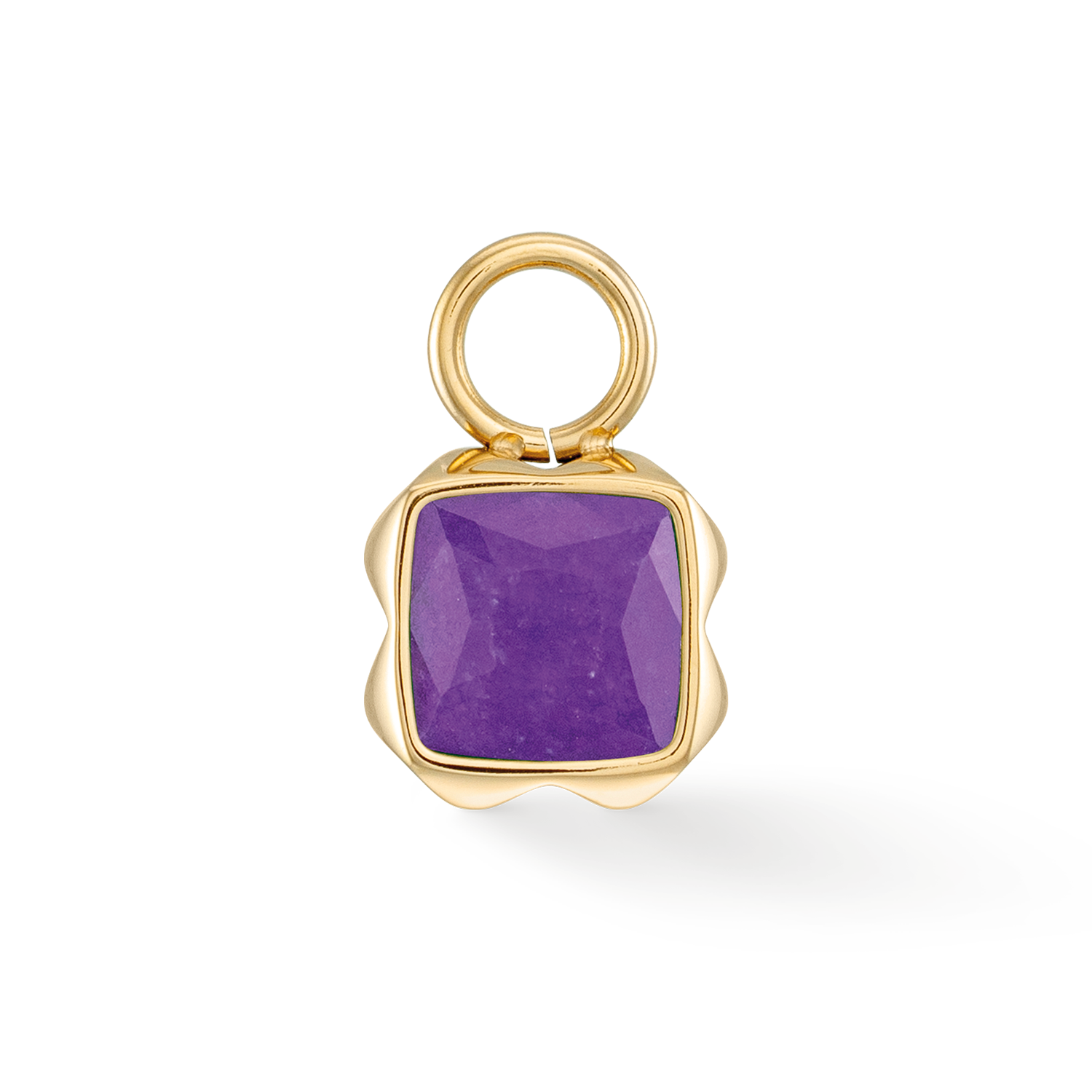 Birthstone February Charm Sugilite Gold