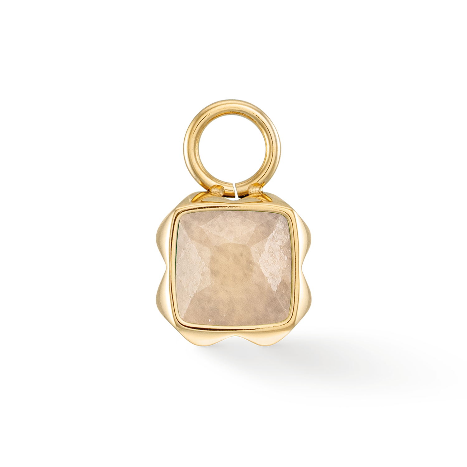 Birthstone June Charm Cream Jade Gold