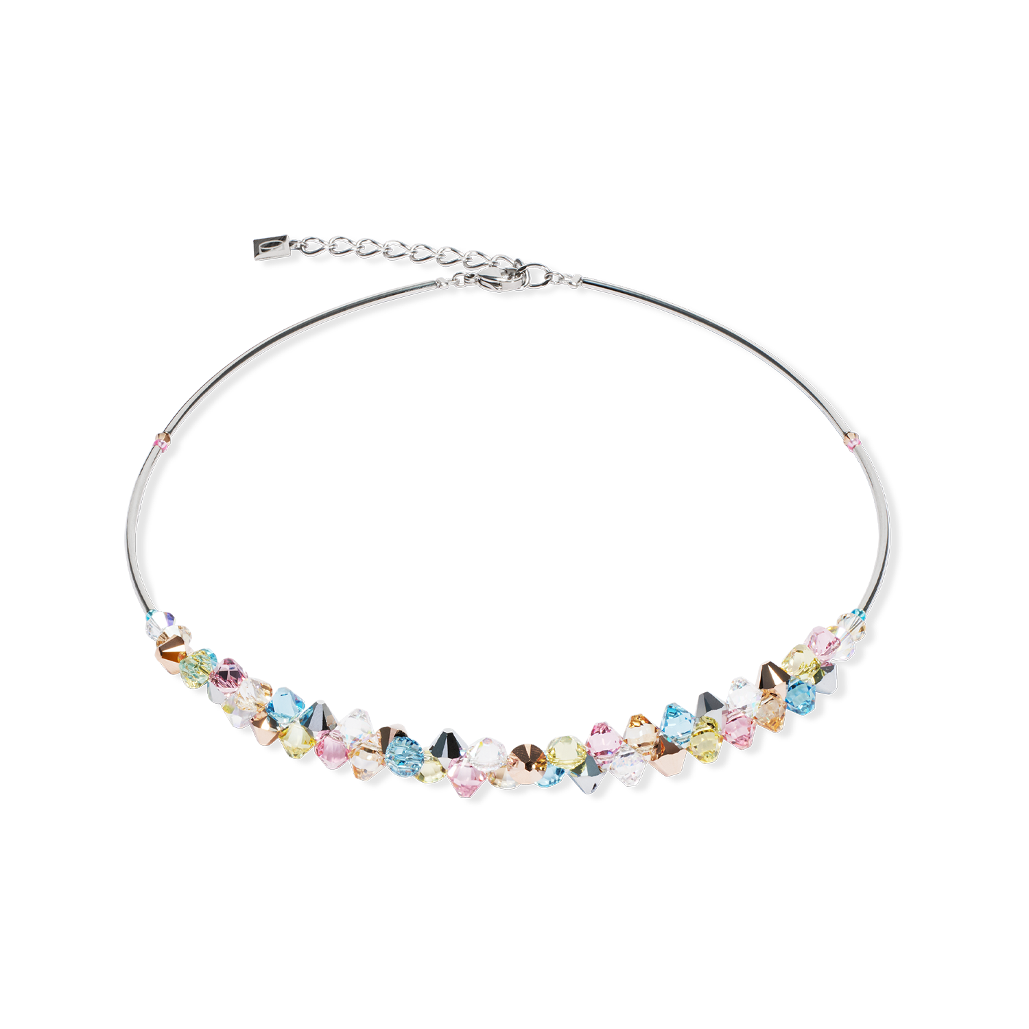 Necklace Dancing Crystals silver-pastel