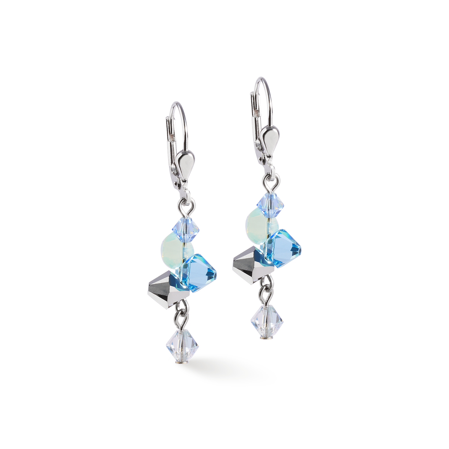 Earrings Dancing Crystals silver-blue