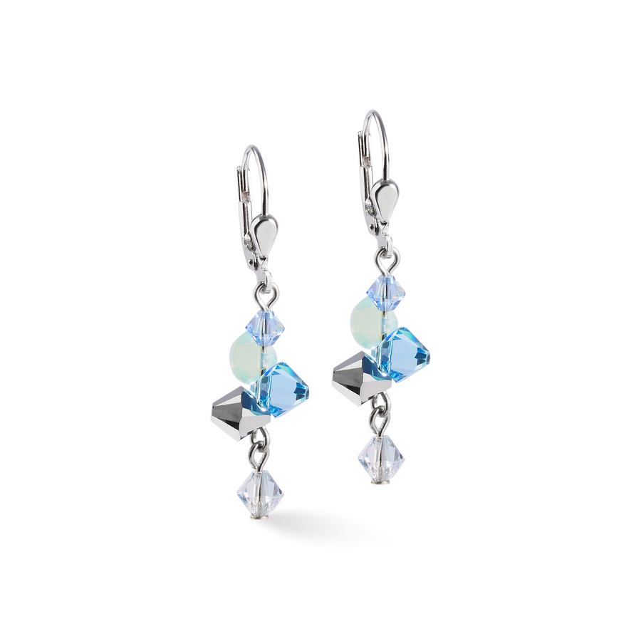 Earrings Dancing Crystals silver-blue