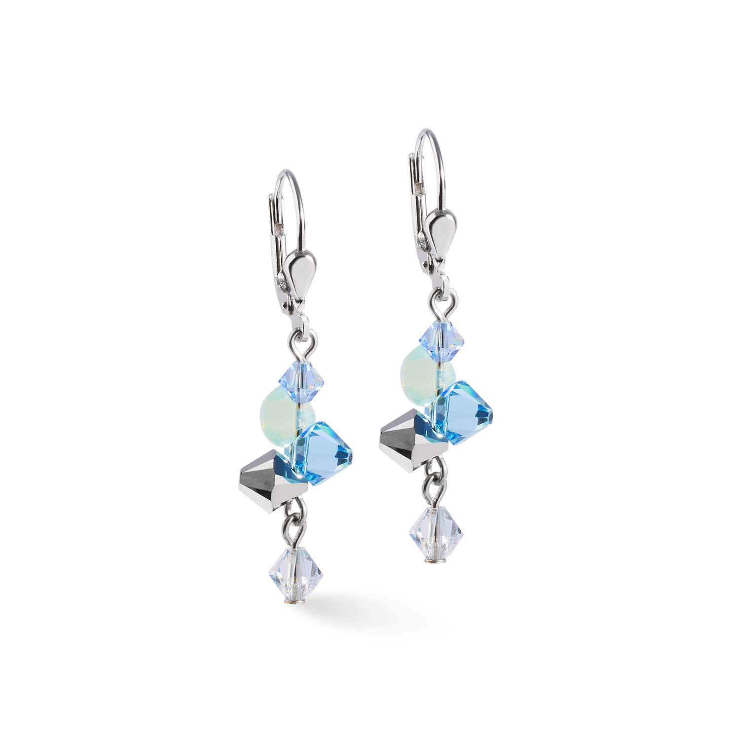 Earrings Dancing Crystals silver-blue