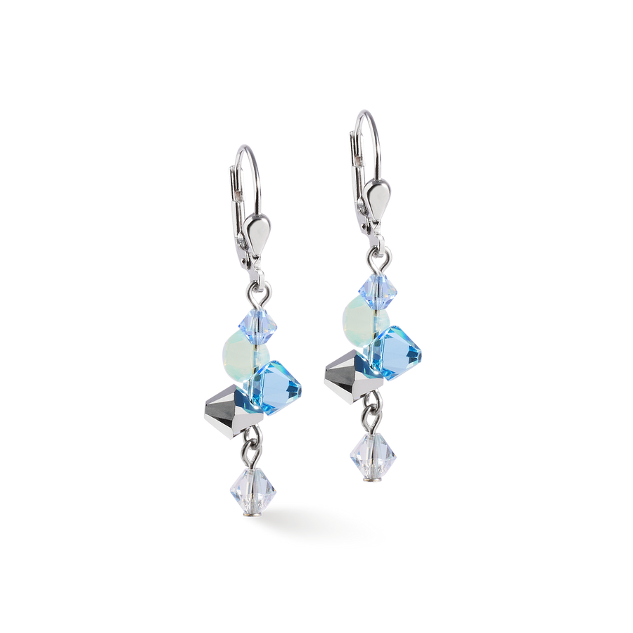 Earrings Dancing Crystals silver-blue