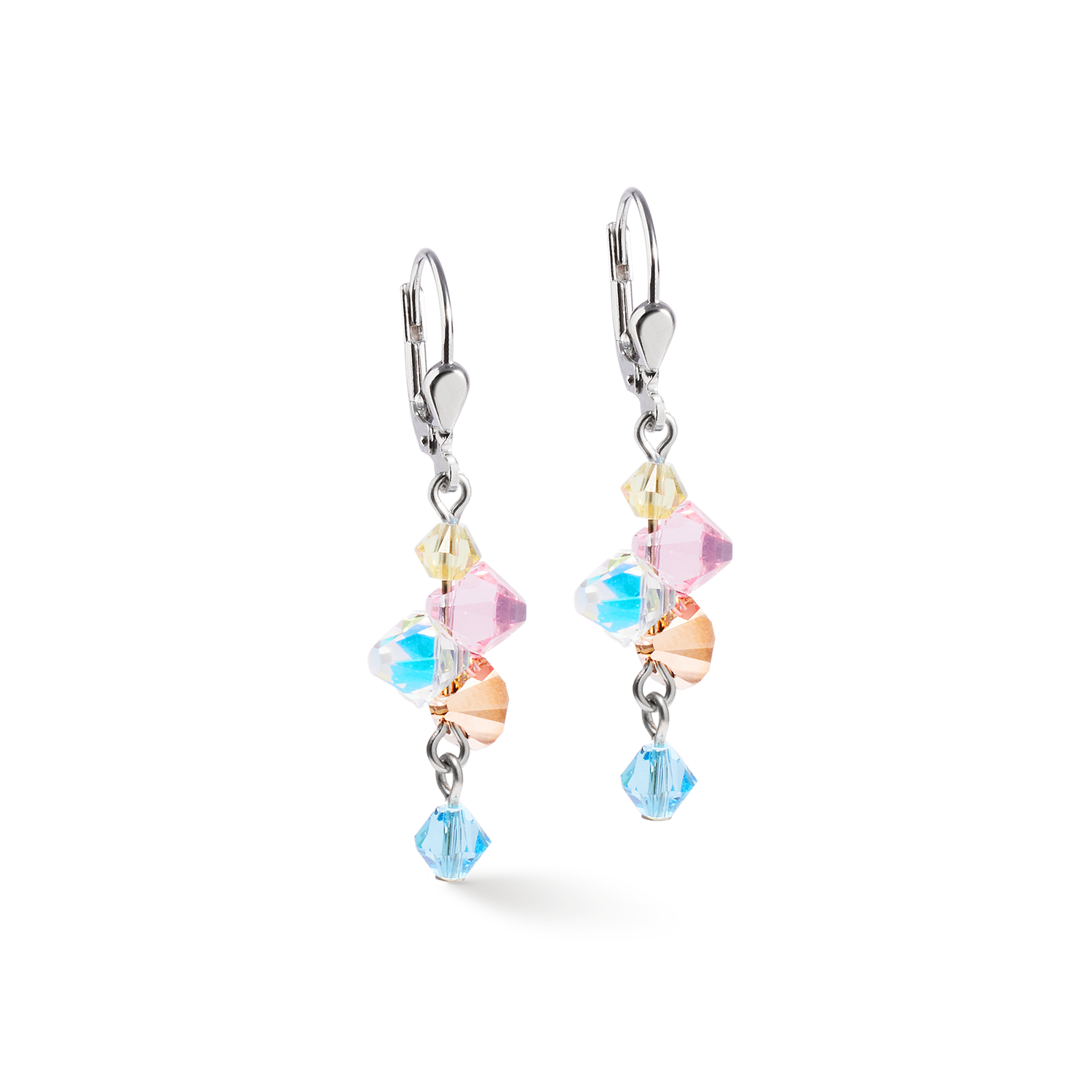 Earrings Dancing Crystals silver-pastel