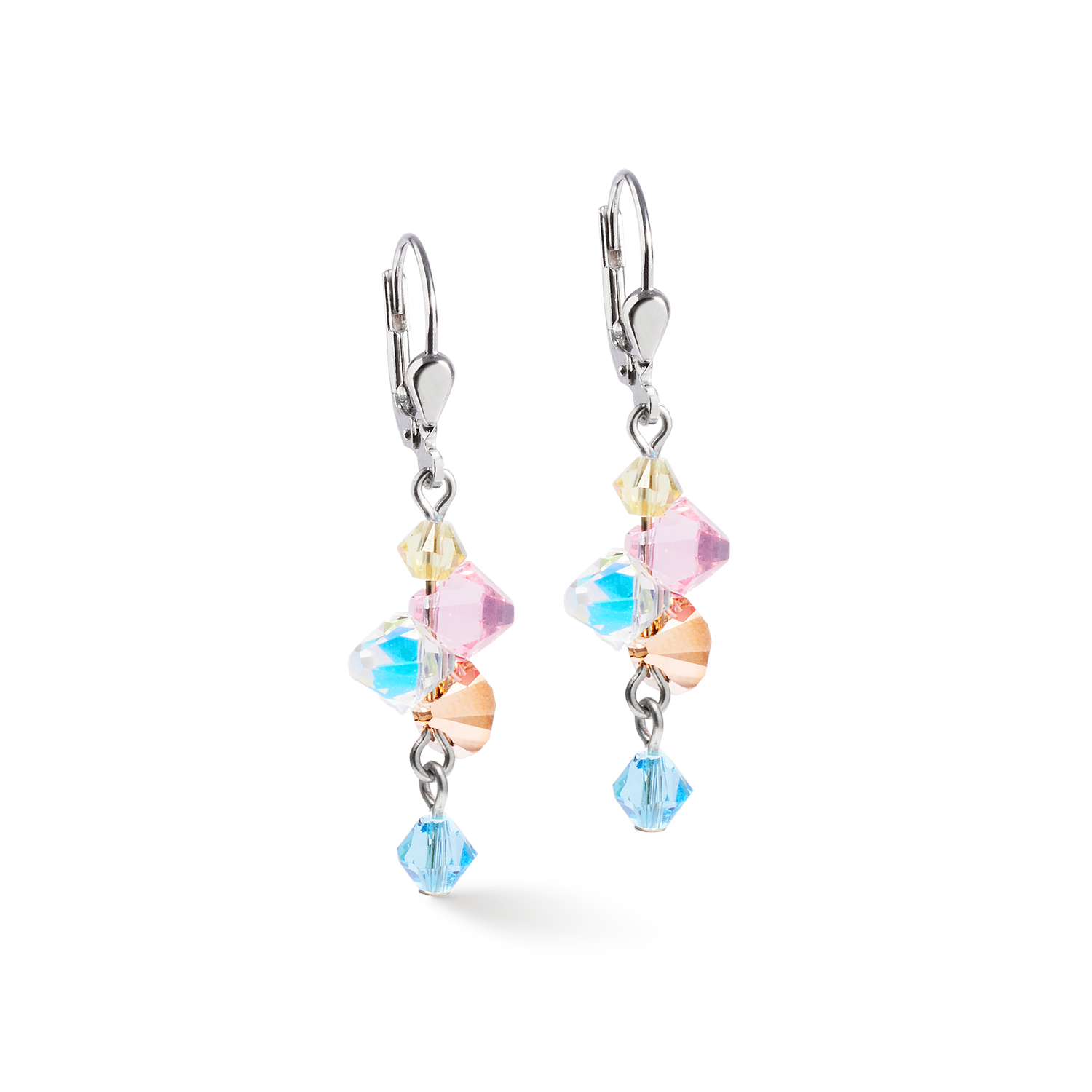 Earrings Dancing Crystals silver-pastel