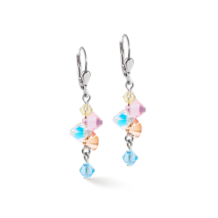 Earrings Dancing Crystals silver-pastel