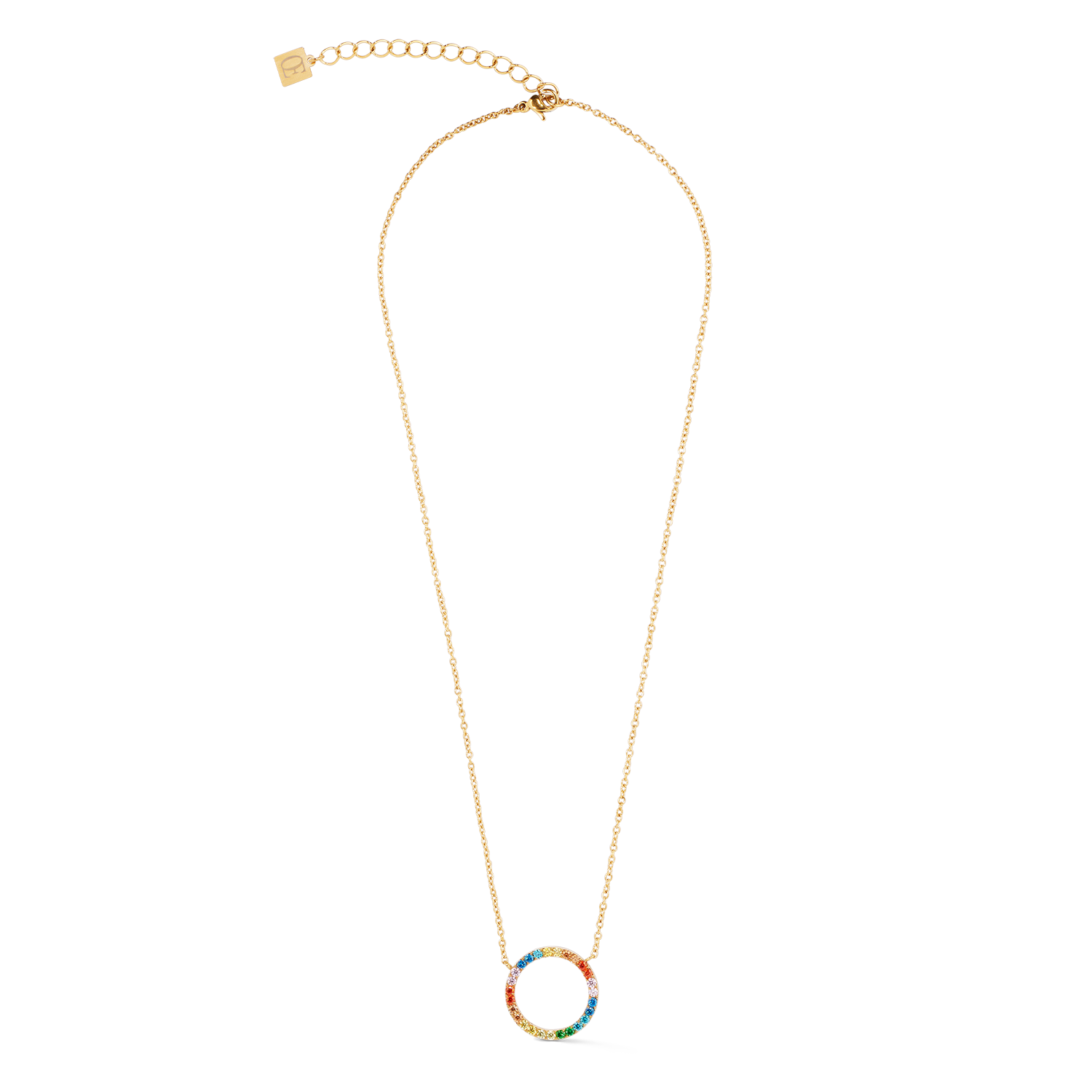 Necklace Sparkling Circle gold-multicolour