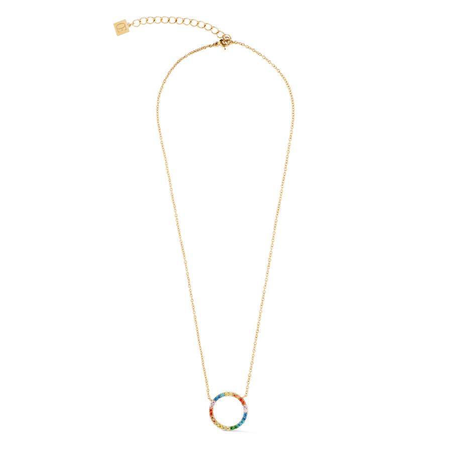 Necklace Sparkling Circle gold-multicolour