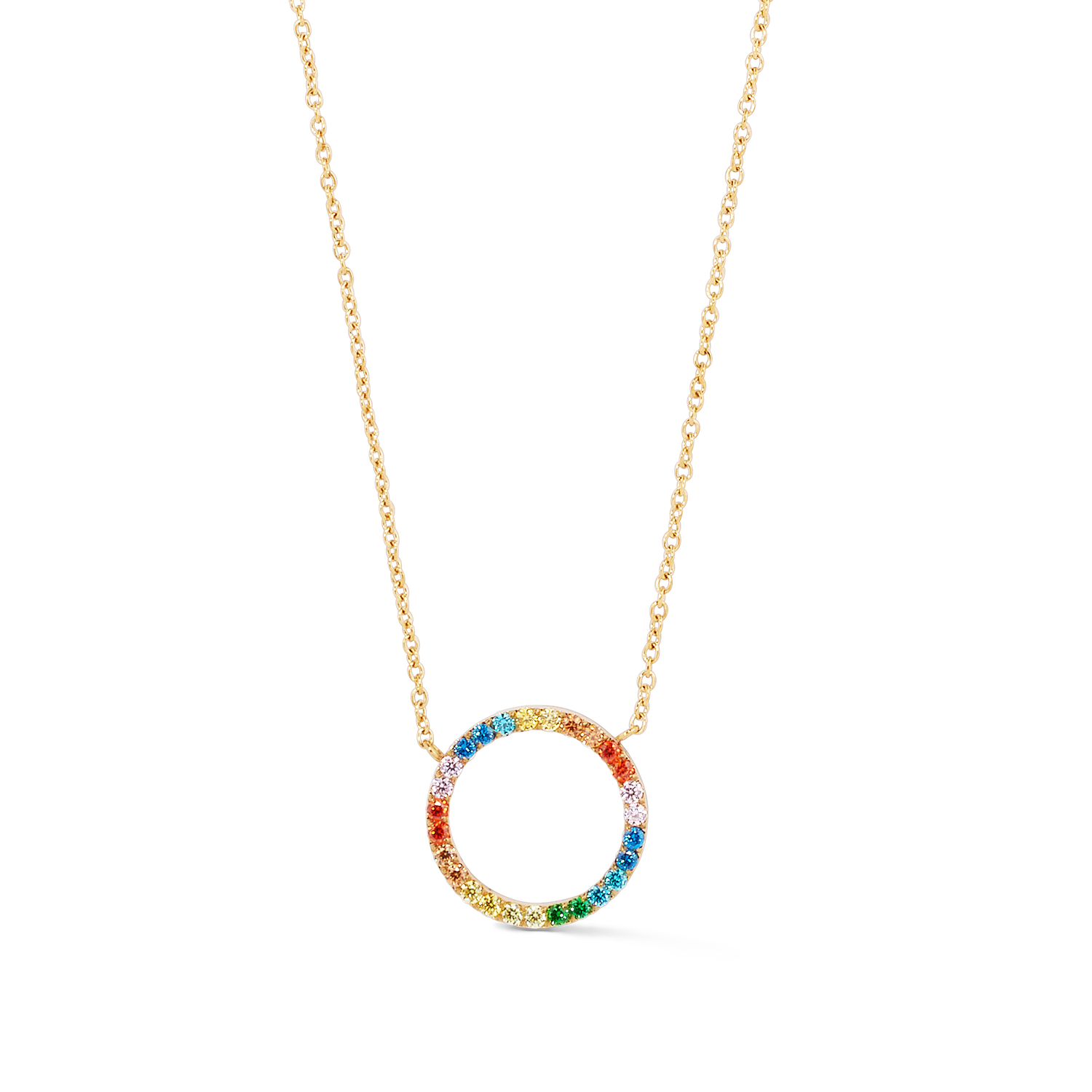 Necklace Sparkling Circle gold-multicolour